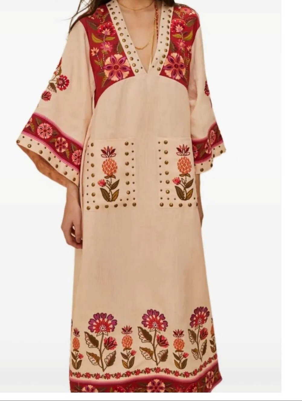 FARM RIO Embroidered Midi Dress - Picture 3 of 6